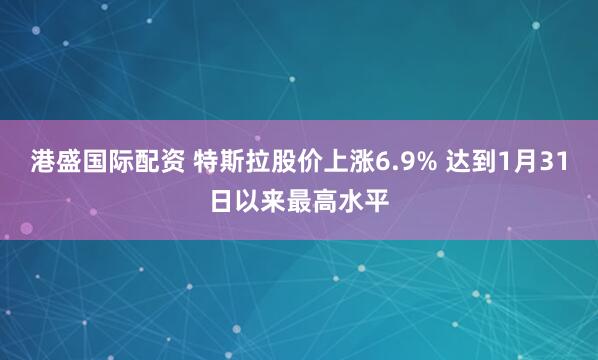 港盛国际配资 特斯拉股价上涨6.9% 达到1月31日以来最高水平