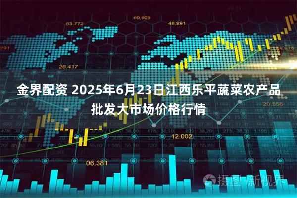 金界配资 2025年6月23日江西乐平蔬菜农产品批发大市场价格行情