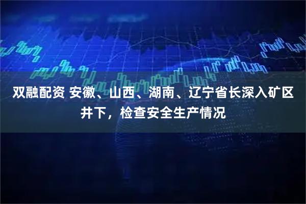 双融配资 安徽、山西、湖南、辽宁省长深入矿区井下，检查安全生产情况